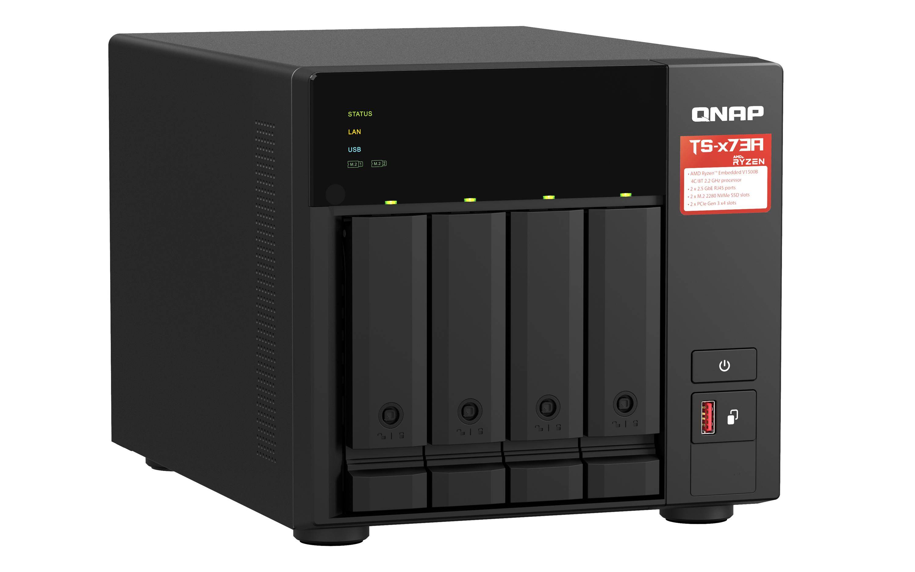 QNAP TS-473A - NAS-Server - 4 Schächte - SATA 6Gb/s