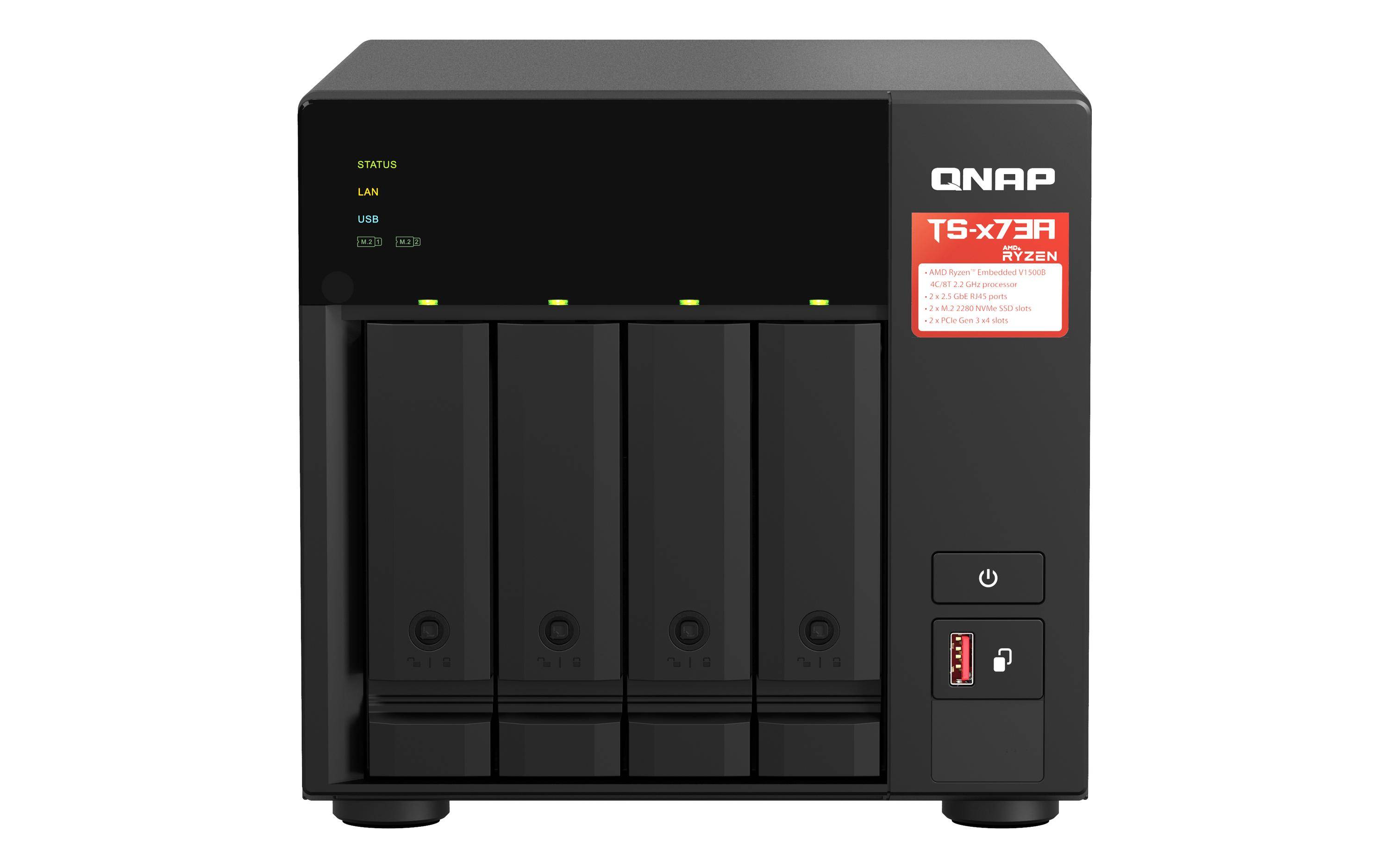 QNAP TS-473A - NAS-Server - 4 Schächte - SATA 6Gb/s