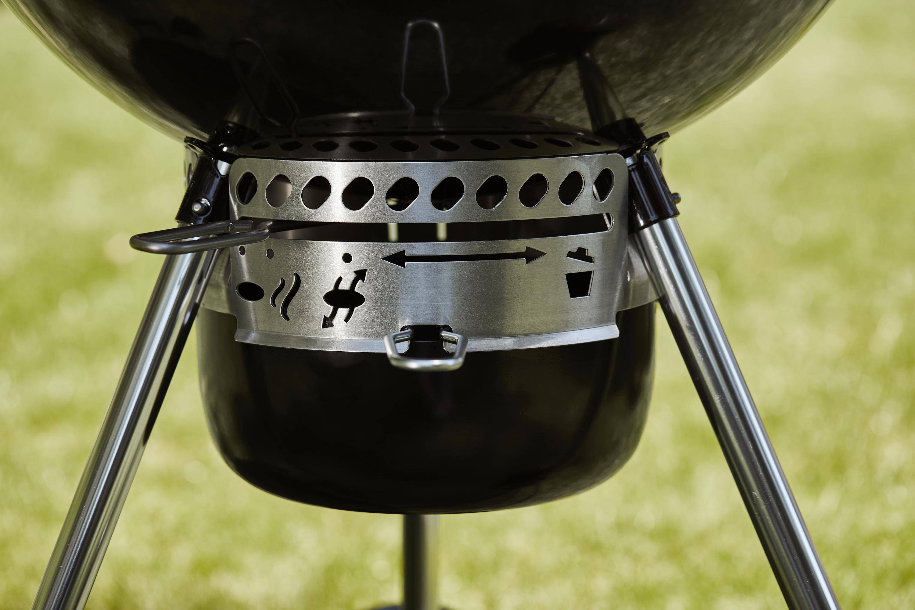 Weber GBS E-5750 Grill Wagen Holzkohle Schwarz, Silber