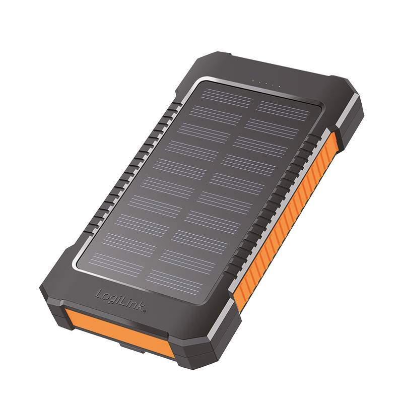 LogiLink PA0321 - Powerbank 2x USB-A 1x USB-C Solar - Batterie - Micro (AAA)