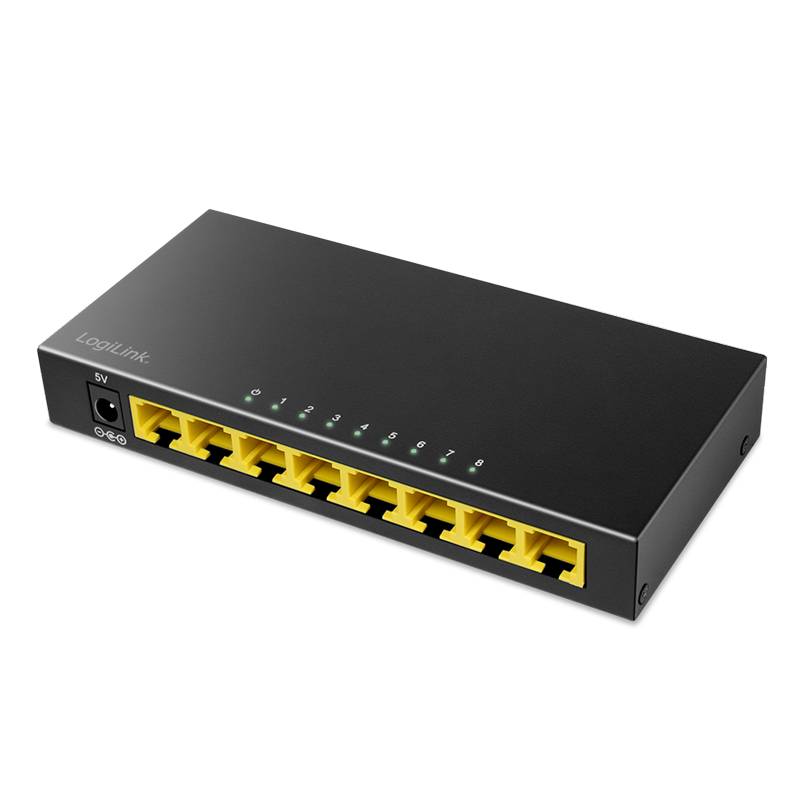 Logilink 8-Port Gigabit Desktop Netzwerk Switch, Metallgeh.
