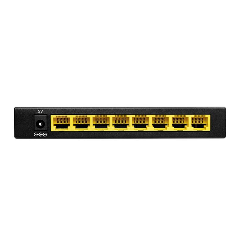LogiLink Switch 8 Port GB Ethernet 8x10/100/1000 RJ45 Desktop schwarz - Switch - 8-Port