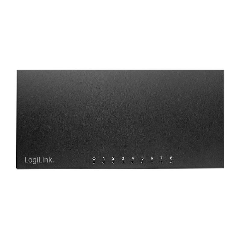 LogiLink Switch 8 Port GB Ethernet 8x10/100/1000 RJ45 Desktop schwarz - Switch - 8-Port