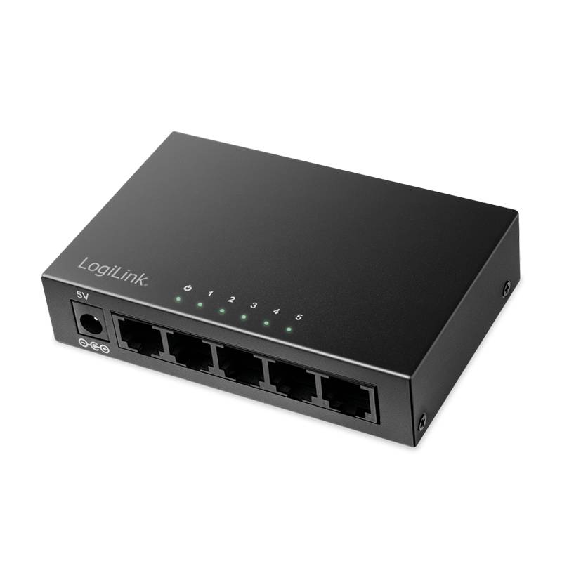 LogiLink Desktop Netzwerk Switch Metallgeh