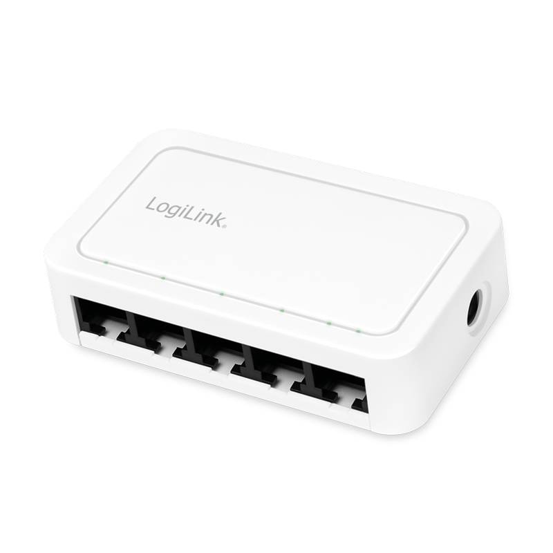 LogiLink Switch 5 Port GB Ethernet 5x10/100/1000 RJ45 Desktop weiß - Switch - 5-Port