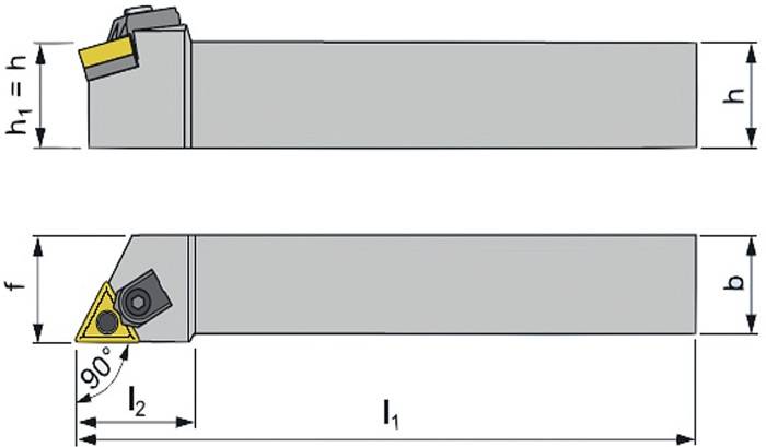 Klemmdrehhalter MTJNR2020K16 re.vern.Außen TECWERK
