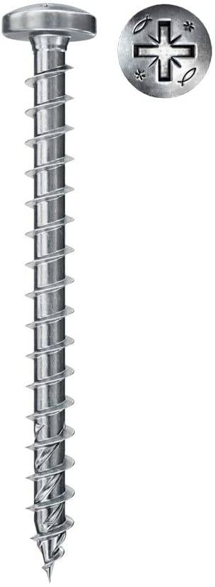 Fischer 670244, Schraube, Stahl, Holz, Allgemeiner Nutzen, Vollgewinde, Kuppelkopf