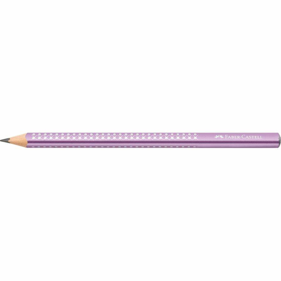 FABER-CASTELL Jumbo Sparkle, B, Violett, Dreieckig, Kunst, Hobby, Schule, Grafische Zeichnung, Büro,
