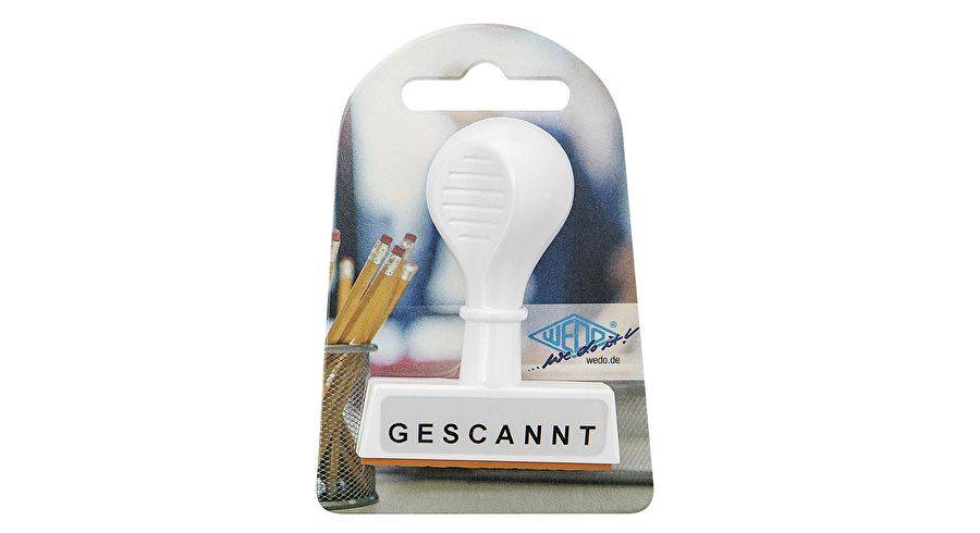 WEDO Stempel Text Gescannt, Lagertext 4,5 cm Breite