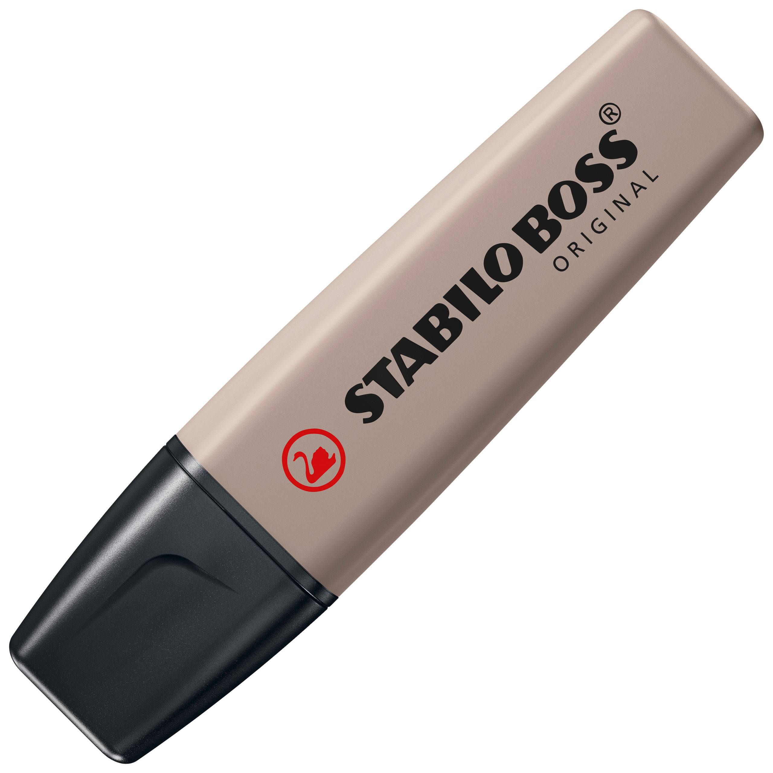 STABILO BOSS ORIGINAL NatureColors, 10 Stück(e), Hellgrau, 18 Jahr(e), Meißel, Schwarz, Hellgrau, Kunststoff