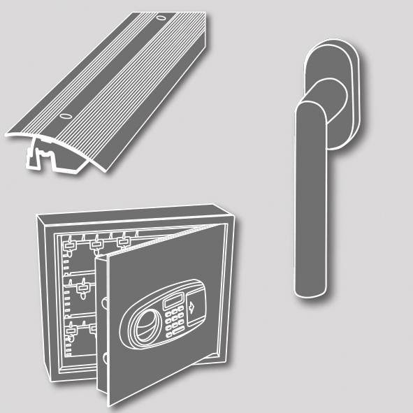 Hoppe Türbeschlag Verona, 1510/42KB/42KBS, F9714M,OB,37-47