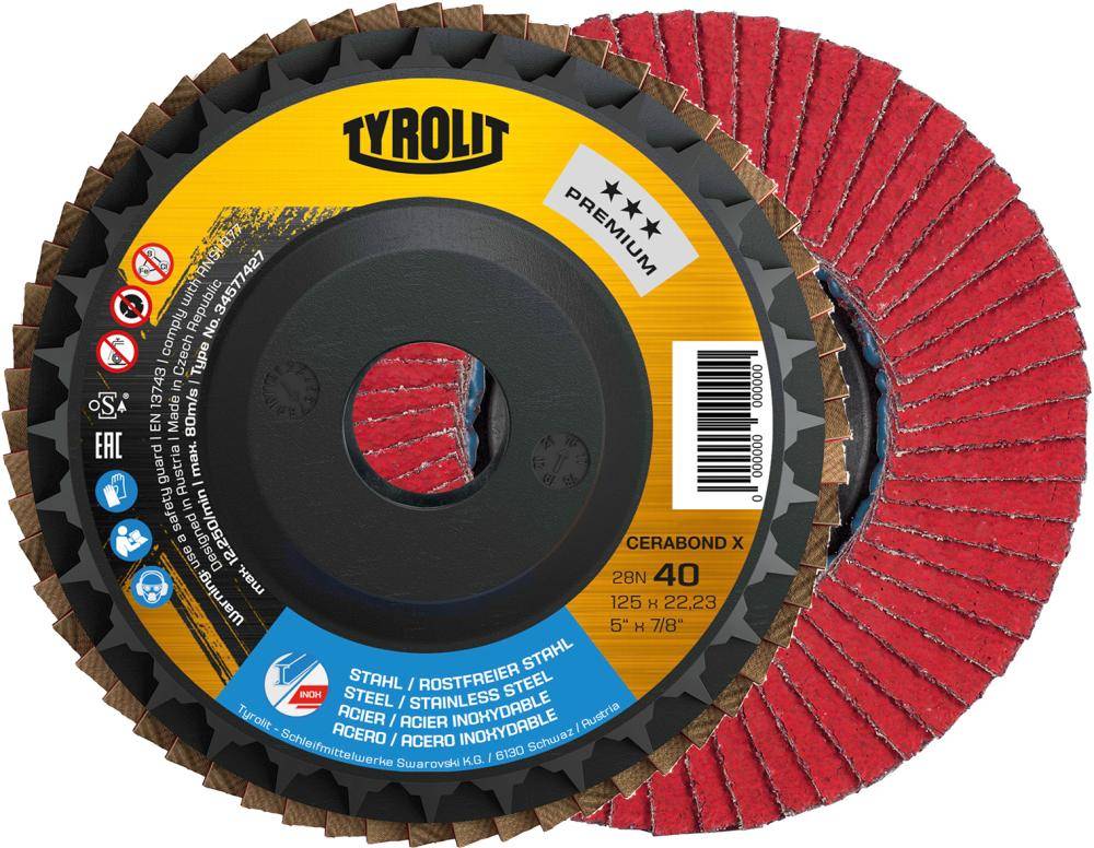 Fächerschleifs.CERABOND X125mm CA-60 gew. Tyrolit