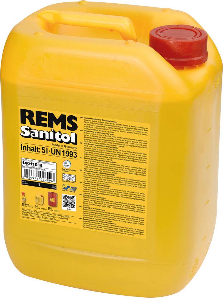 Schneidstoff "REMS Sanitol" Trinkwasser - 5 Liter Kanister