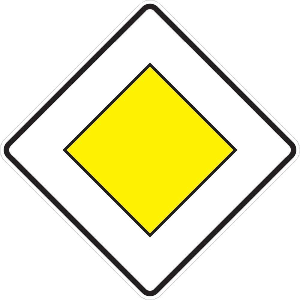 VKZ.306, 600x600mm Vorfahrtstraße RAL-Gütezeichen Folie RA1