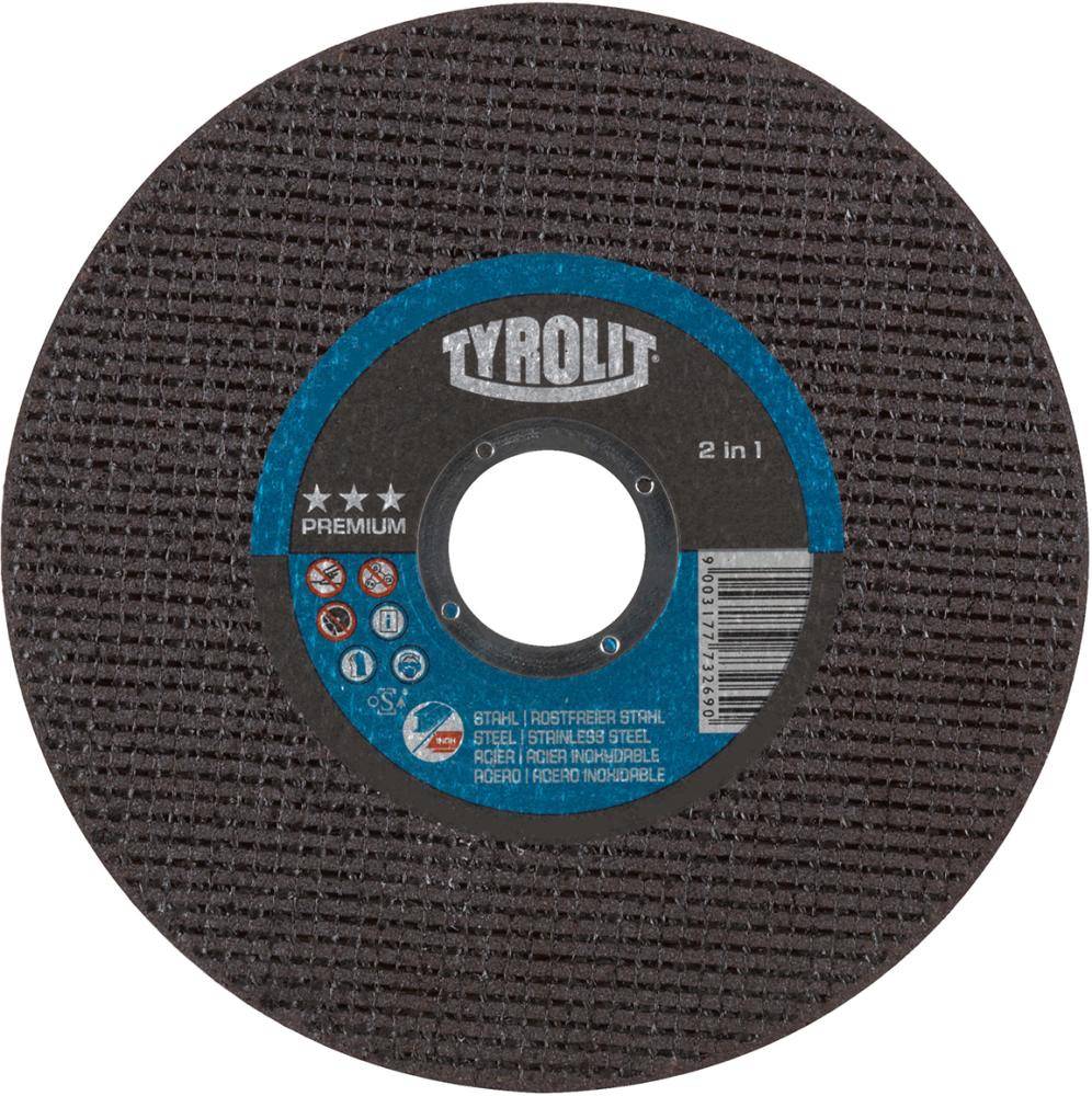 Trennscheibe Stahl oder Edelstahl Premium - 2 in 1 34332794 Ø 125 mm Breite 1,6 mm Bohrung 22,23 mm