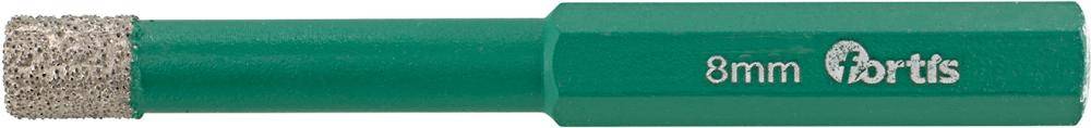 Diamantbohrer 8 x 65 mm, sechskant mit Kühlwachs FORTIS