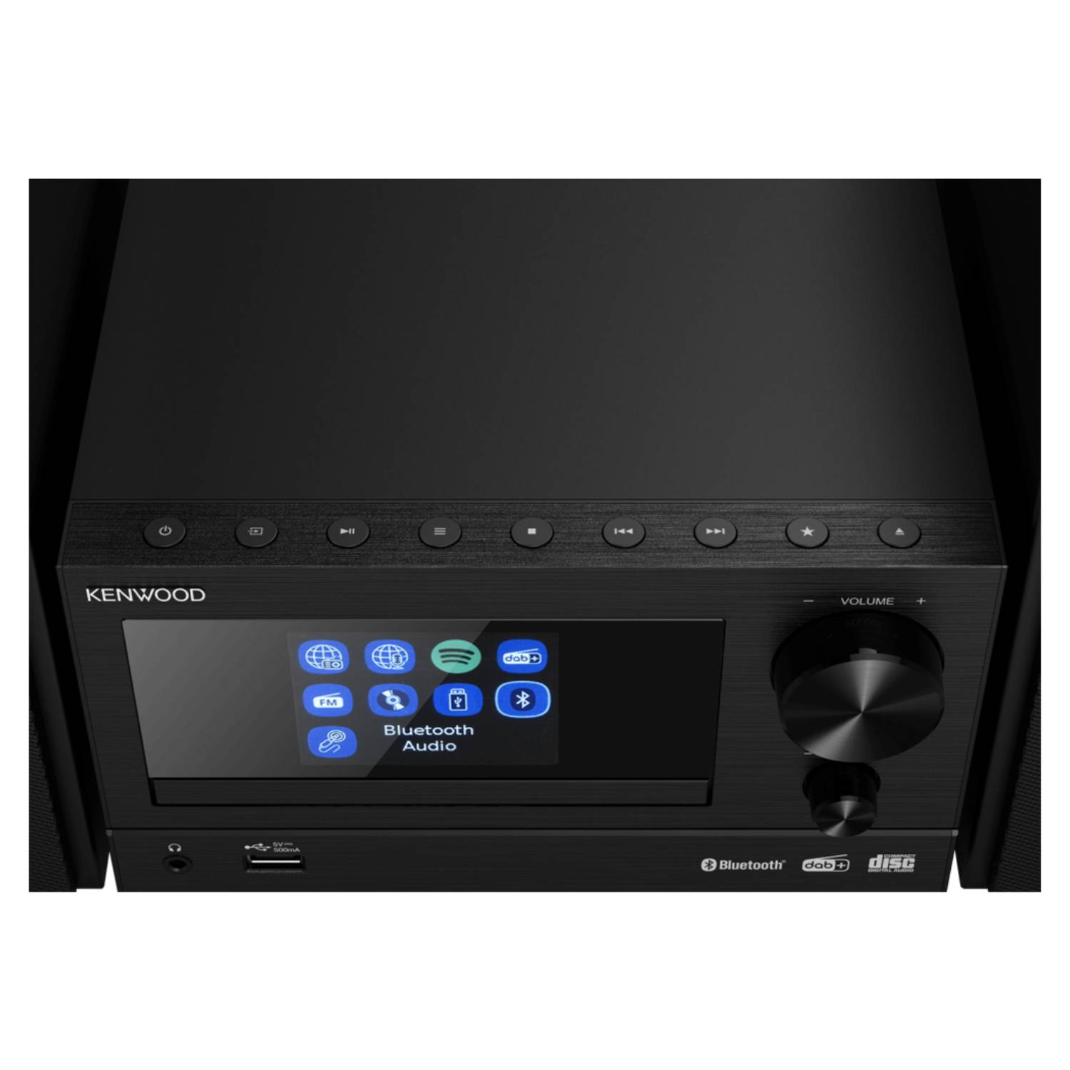 Kenwood Electronics Kenwood M-7000S, Home-Audio-Minisystem, Schwarz, 1 Disks, 30 W, 2-Wege, 6 Ohm