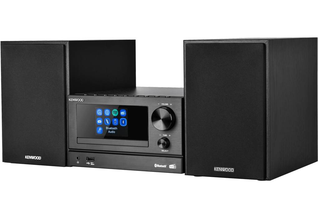 Kenwood Electronics Kenwood M-7000S, Home-Audio-Minisystem, Schwarz, 1 Disks, 30 W, 2-Wege, 6 Ohm