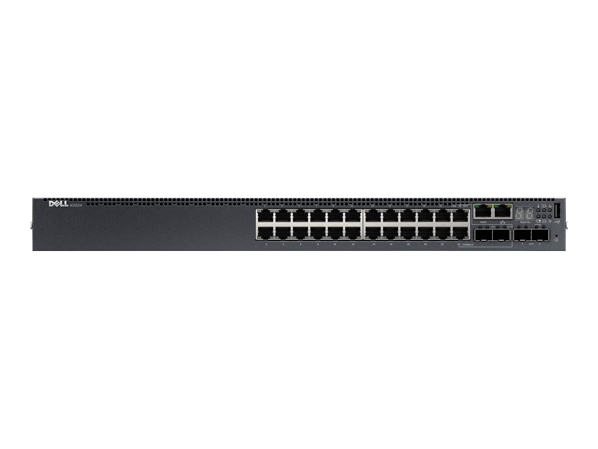 Dell 210-ABOD Switch - 24 Anschlüsse - L3 - managed - stapelbar Netzwerkgerät
