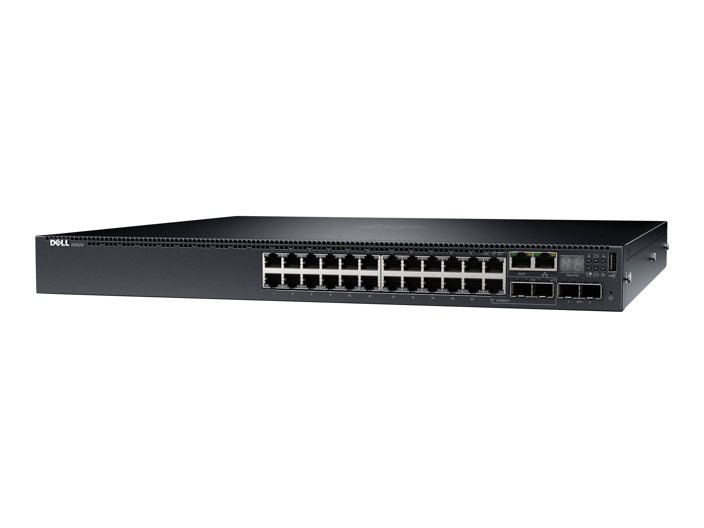 Dell 210-ABOD Switch - 24 Anschlüsse - L3 - managed - stapelbar Netzwerkgerät