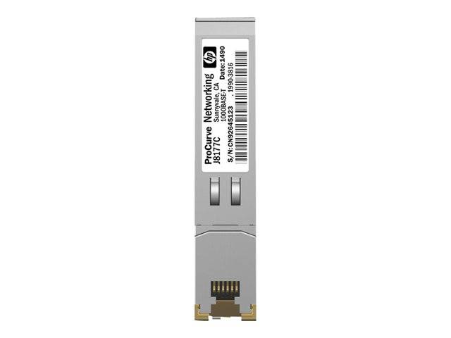 HPE - SFP (Mini-GBIC)-Transceiver-Modul - 1GbE - 1000Base-T - RJ-45 - für HPE 1810, 1910, 20p 10/100/1000, 2610, 3500, 6