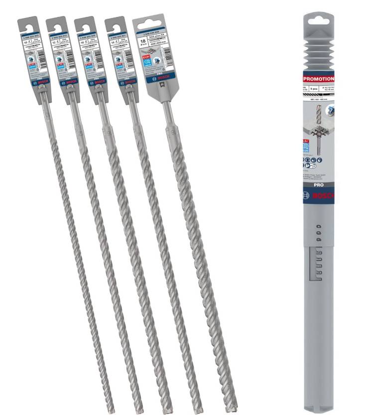 BOSCH 061599766X, SDS-PLUS Bohrersatz lang 5-teilig