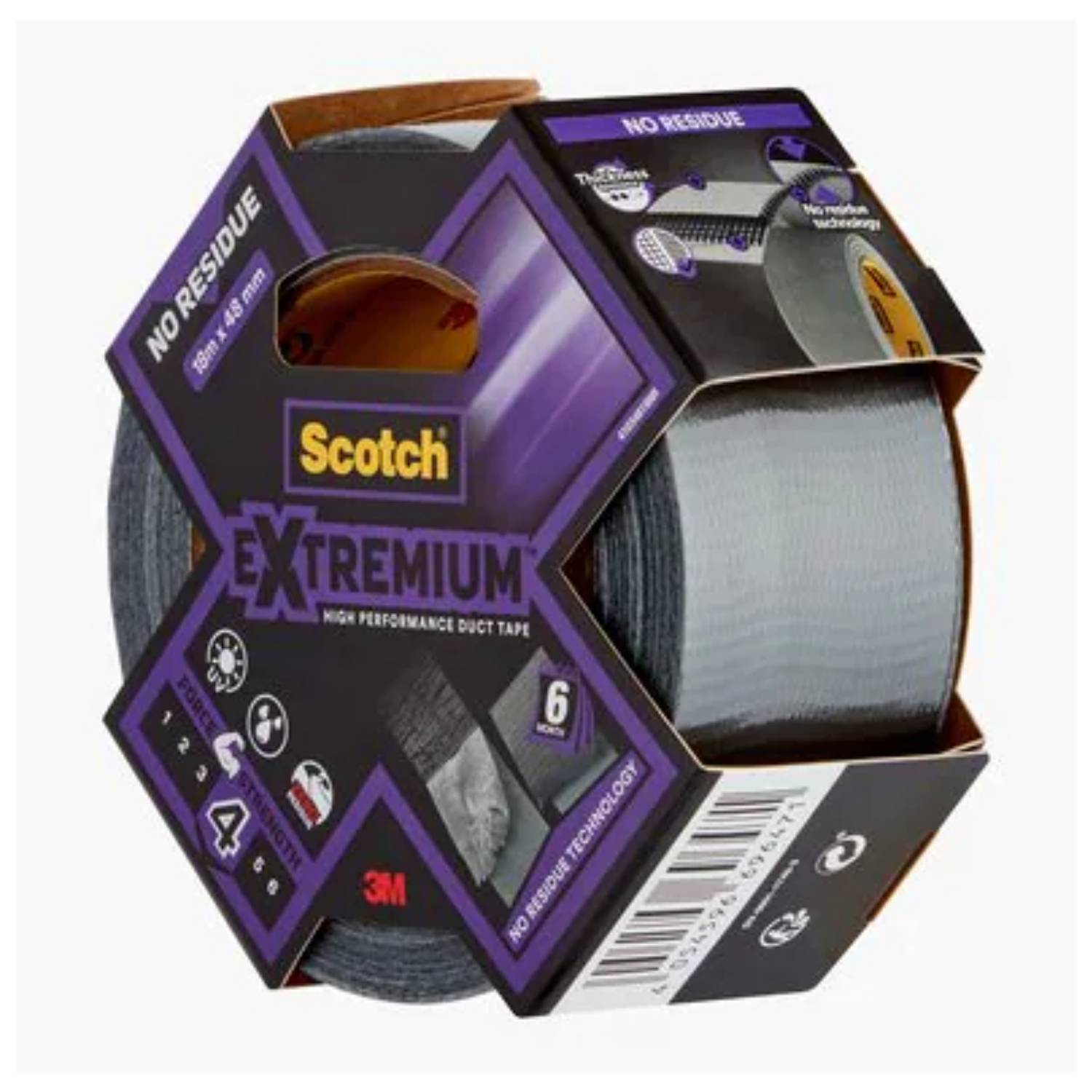 3M Extremium, Schwarz, Abdeckung, Befestigung, Reparatur, Gummi, Synthetisch, 18,2 m, 48 mm, 6 Stück(e)