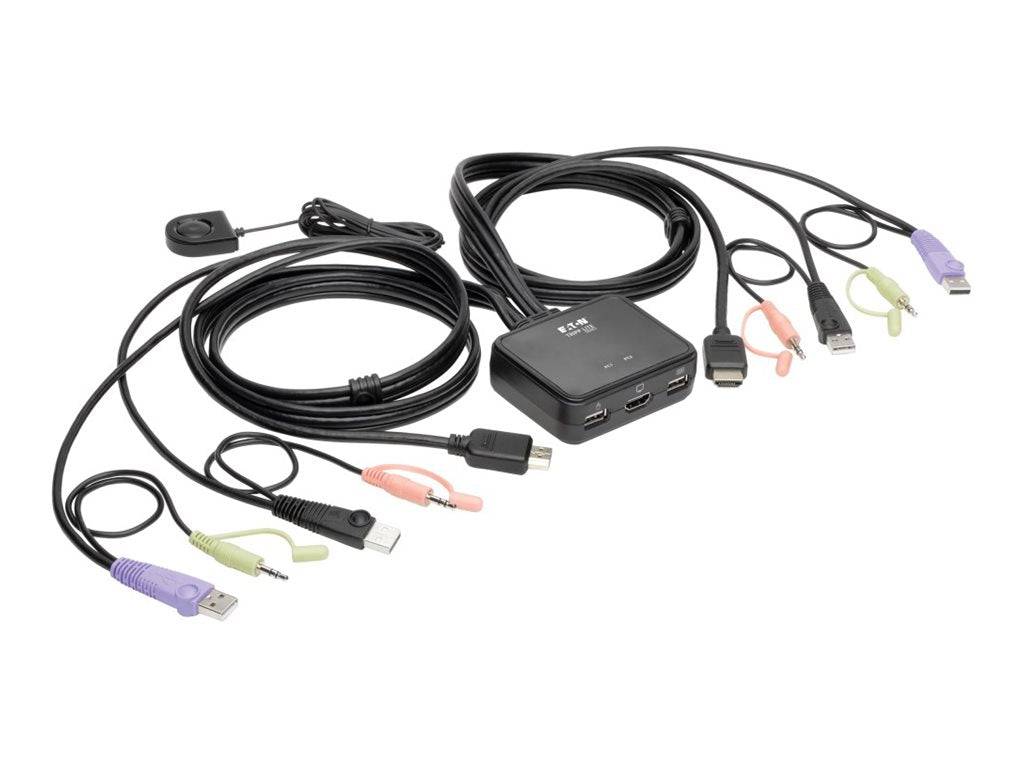 Tripp Lite B032-HUA2 USB/HD-Kabel KVM-Switch mit 2 Anschlüssen, Audio/Video, Kabel und Freigabe von USB-Peripheriegeräte