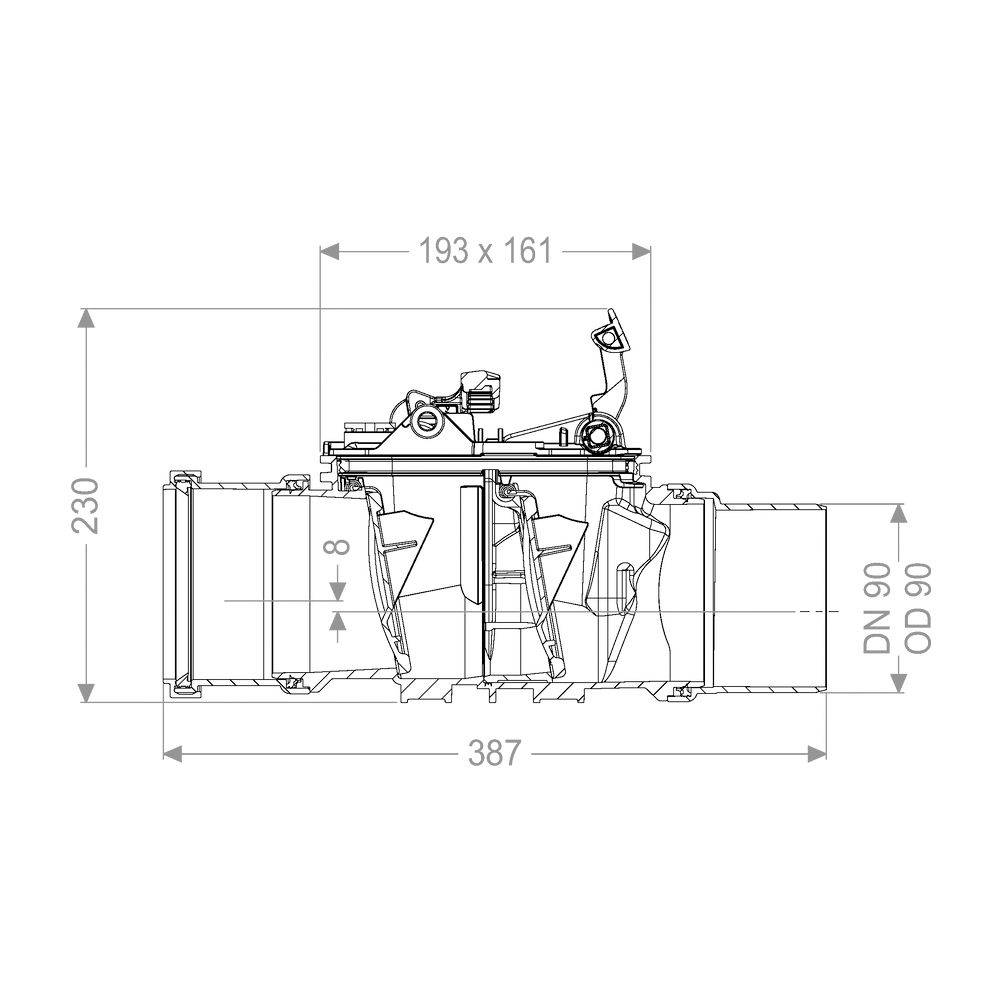 Kessel Staufix Rückstaudoppelverschluss DN 100