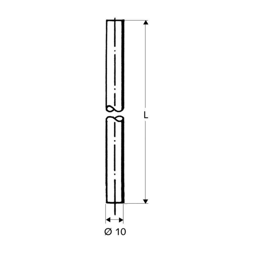 Schell Kupferrohr glatt, d. 10mm, Länge 300mm, Chrom