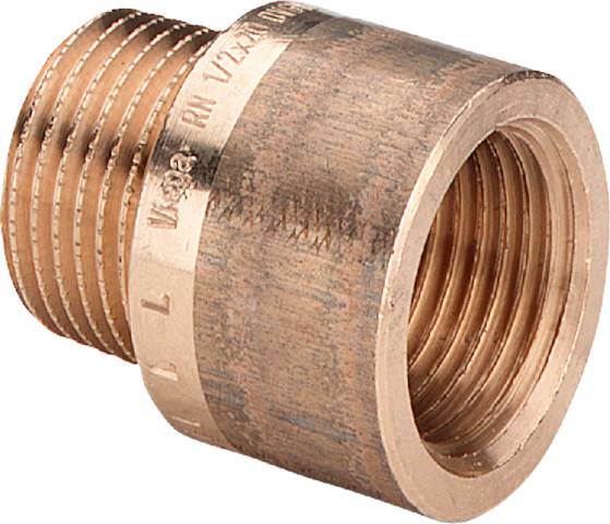 Viega Verlängerung 3525 R 1/2xRp 1/2x25mm, RG, mit Innenvielkant