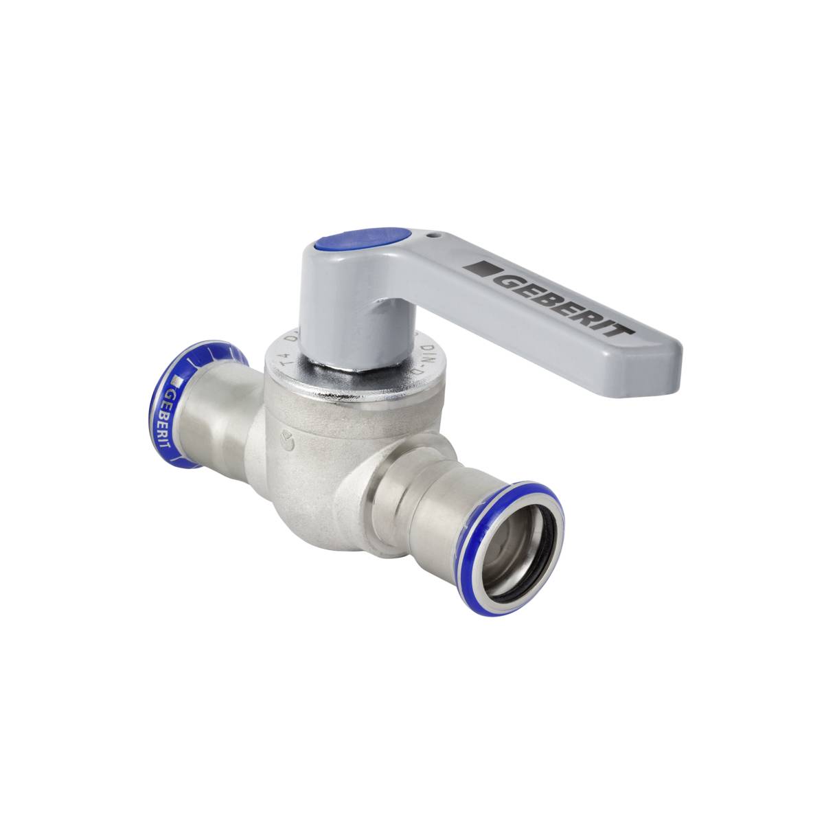 Geberit Mapress Edelstahl Kugelhahn mit Betätigungshebel Außendurchmesser 54mm, 10 bar