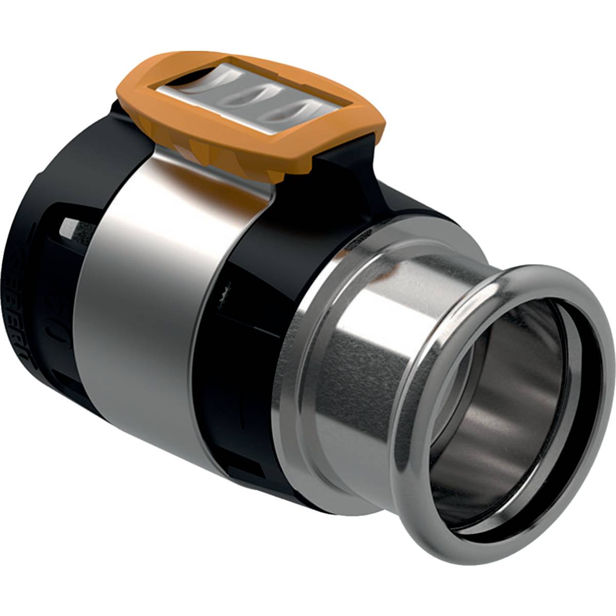 Geberit GE FlowFit, Übergang, Mapress Edelstahl, mit Pressmuffe, d50 x 42mm, 1 Stk.