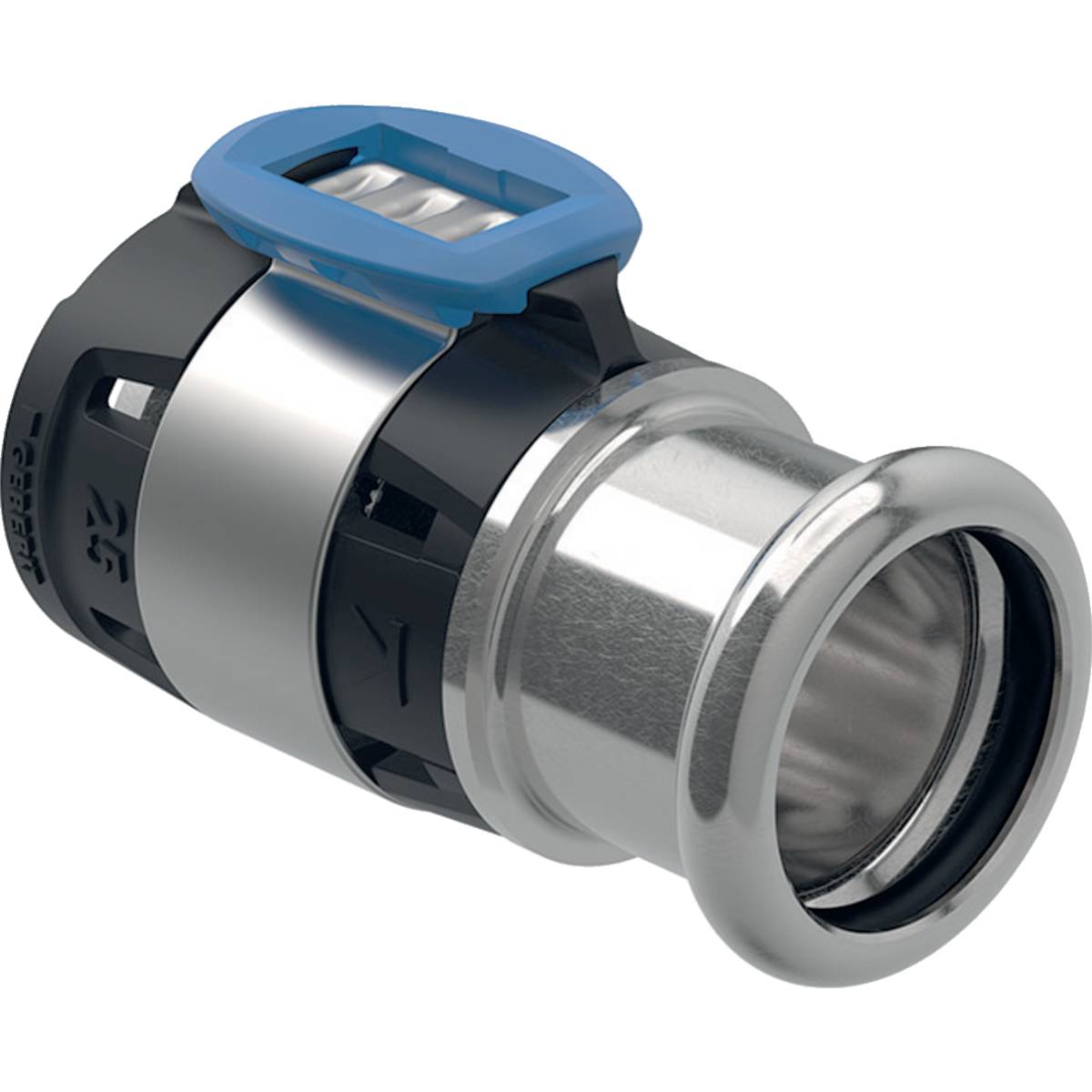 Geberit GE FlowFit Übergang, Mapress Edelstahl, mit Pressmuffe, d40 x 35mm, 1 Stk.