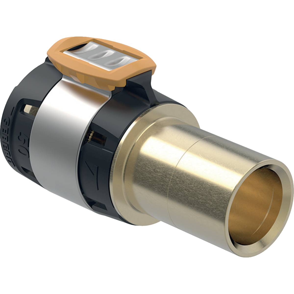 Geberit FlowFit Übergang auf Mapress, mit Einschubende, D 63mm, D1 54mm, Rotguss bleifrei