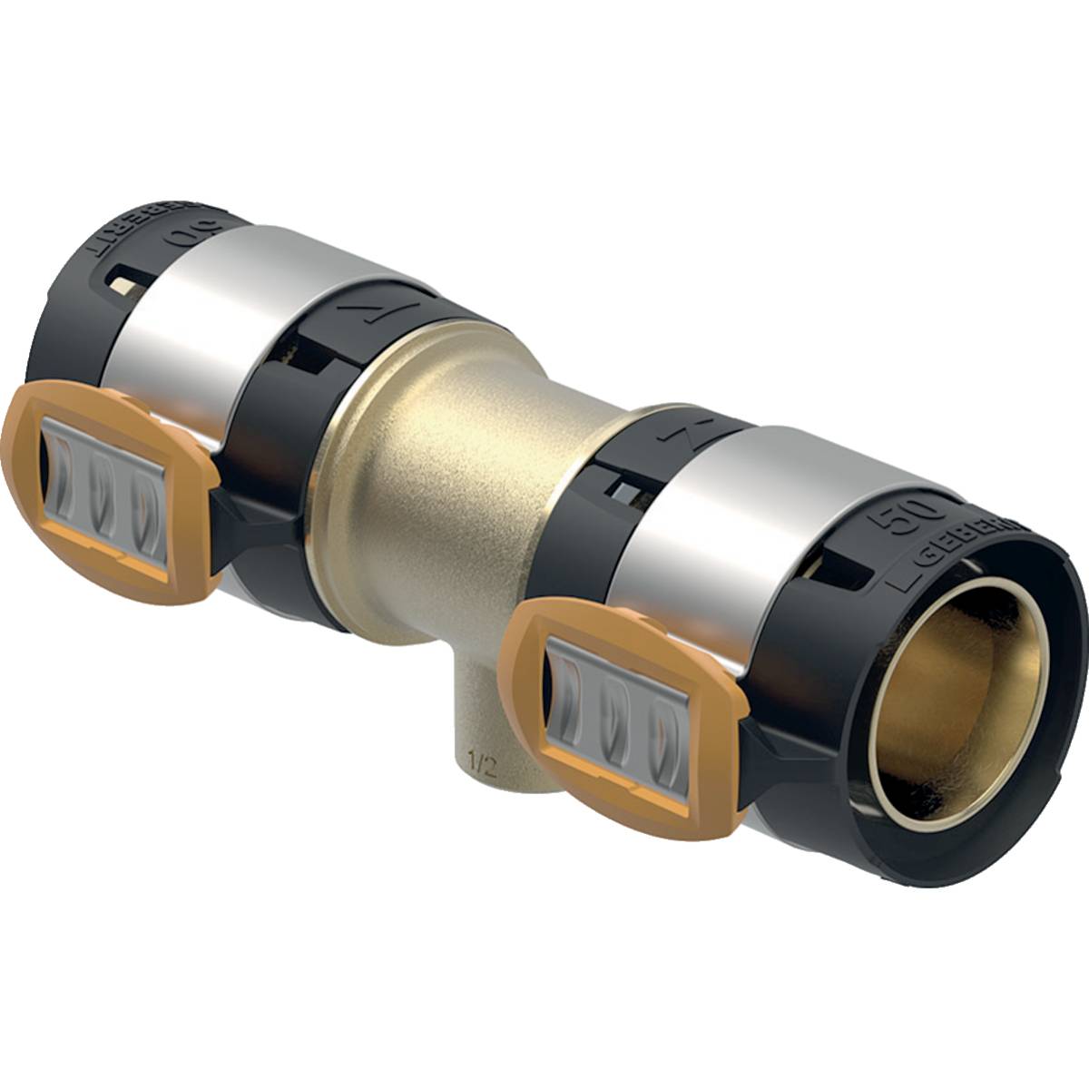 Geberit GE FlowFit, T-Stück, IG, Rg+, d50, Rp1/2, 50mm, 1 Stk.