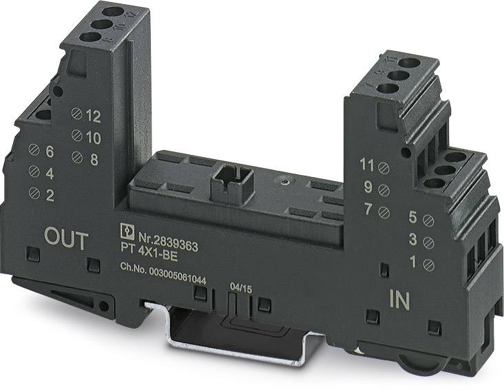 Phoenix Contact 2839363 PT 4X1-BE Überspannungsschutz-Sockel 10er Set Überspannungsschutz für: Verteilerschrank 10St.