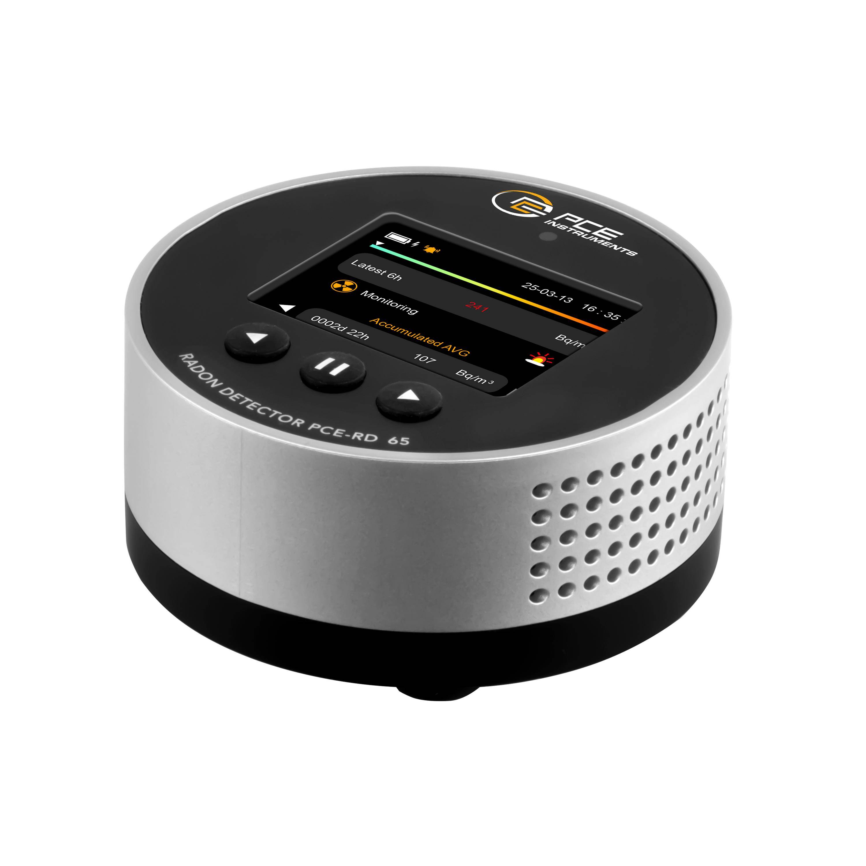 PCE Instruments PCE-RD 65 Radon-Messgerät 3.3 - 37000 Bq/m³ mit Datenloggerfunktion kalibriert Werksstandard (ohne Zertifikat)