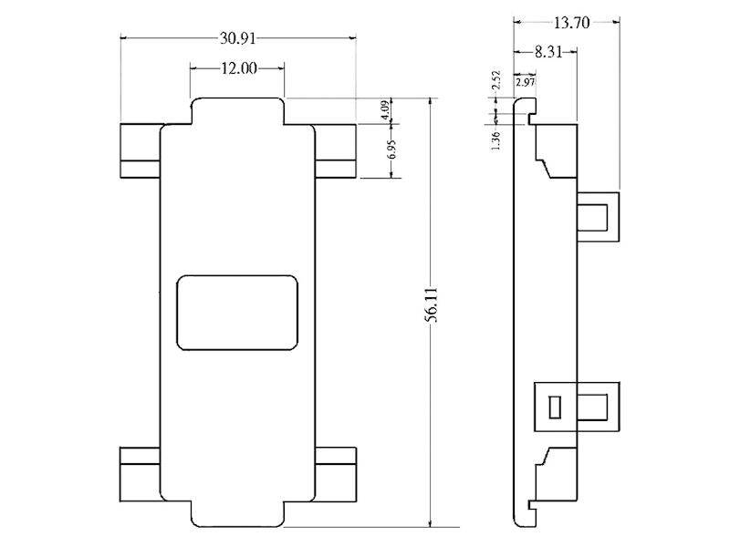 econ connect Adapter-Gehäuse für D-Sub Steckverbinder 9 polig