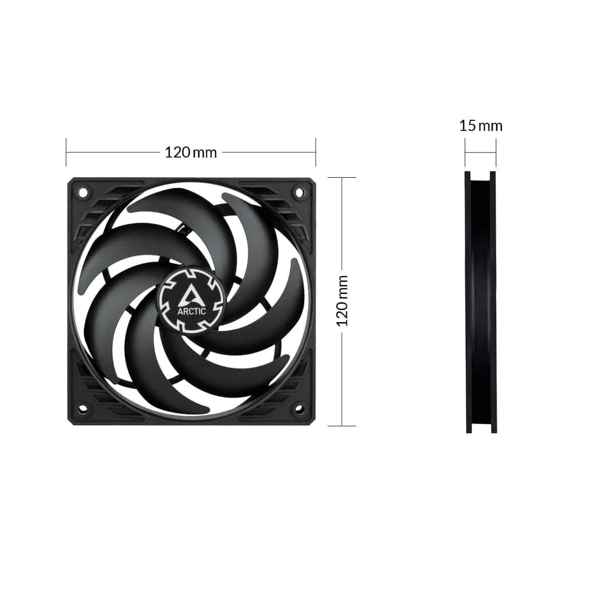ARCTIC Lüfter P12 Slim PWM PST 3er Pack