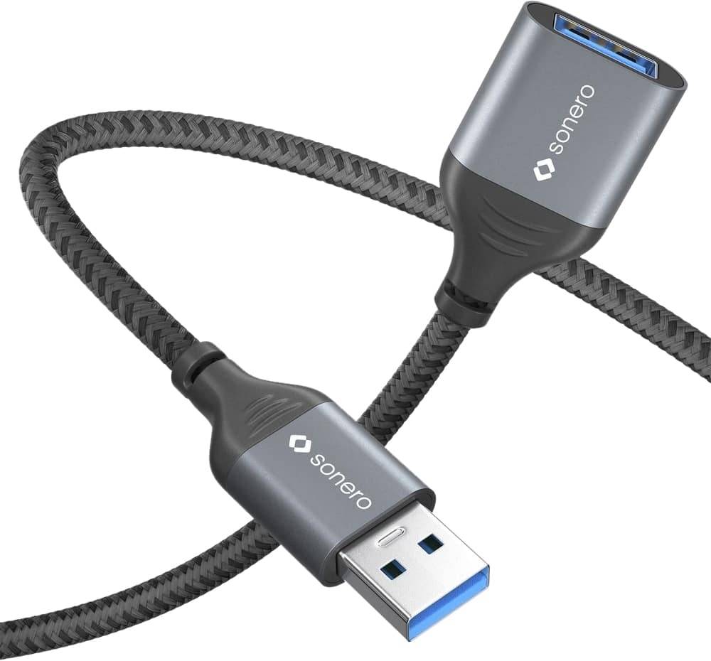 USB 3.0 Kabel - A/A Verlängerung - Aluminium - space grey/schwarz - 3,00m