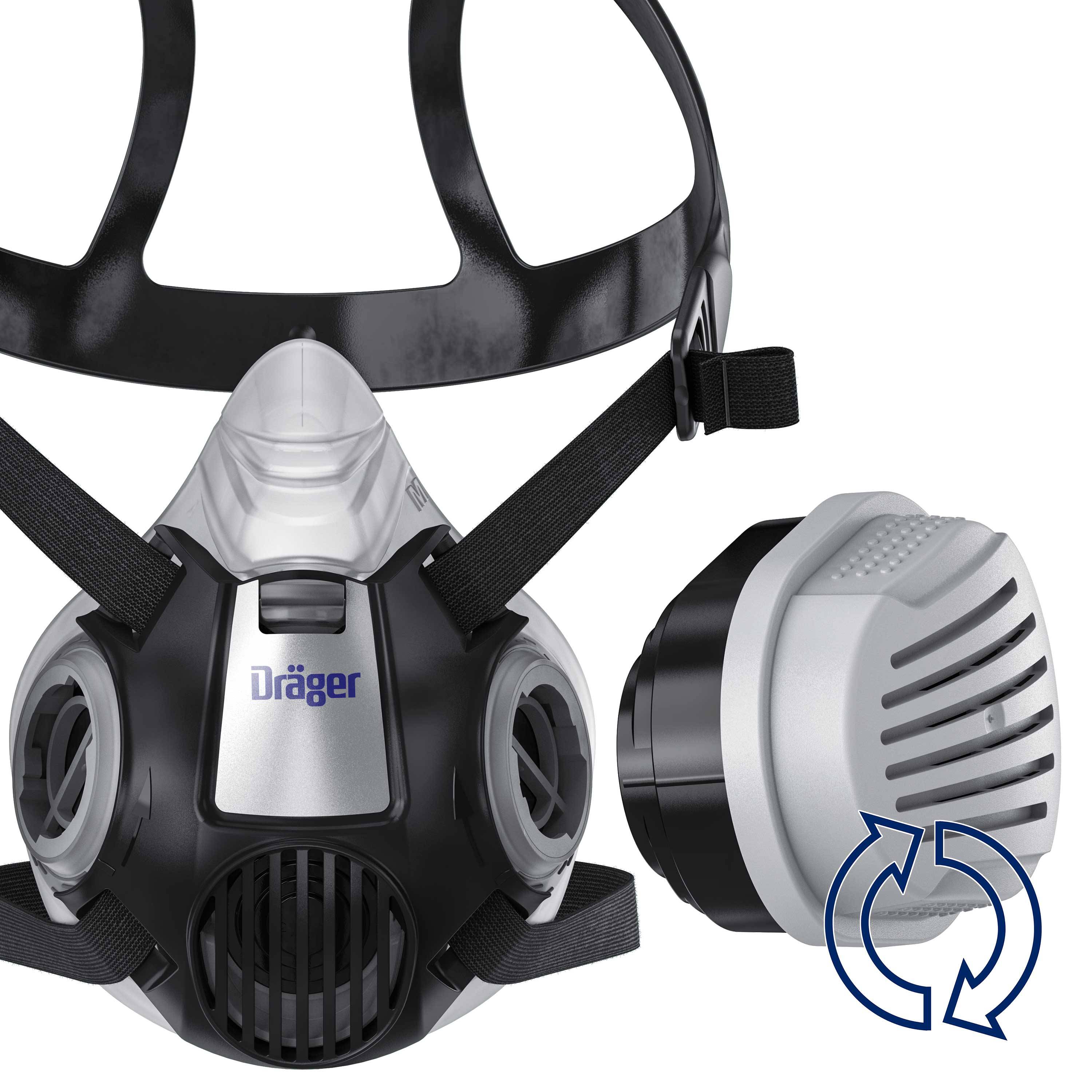 Halbmaske X-plore® 3300 R57794 Größe M Typ Chemiearbeit-Set Material Soft-TPE Scheibe ohne Anschluss Bajonett Inhalt 1 X
