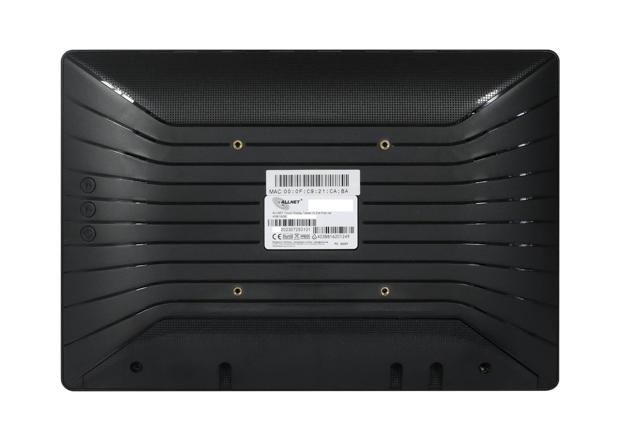 ALLNET Touch Display Tablet 10 Zoll PoE mit 4GB/16GB RK3568 Android 13 - Entdeck