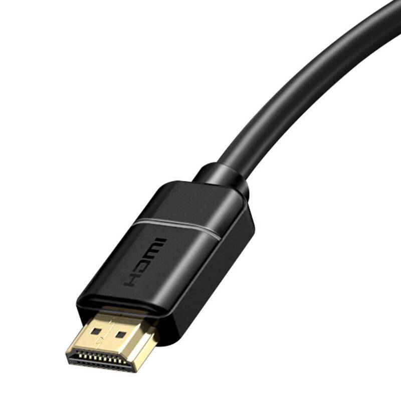 Baseus 2x HDMI 2.0 4K 30Hz Kabel, 3D, HDR, 18Gbps, 8m (schwarz)