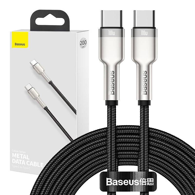 Kabel USB-C auf USB-C Baseus Cafule, 100W, 2m (schwarz)