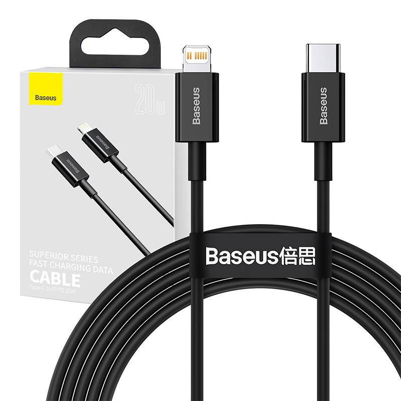 Baseus Superior Series Kabel USB-C zu iP, 20W, PD, 2m (schwarz)