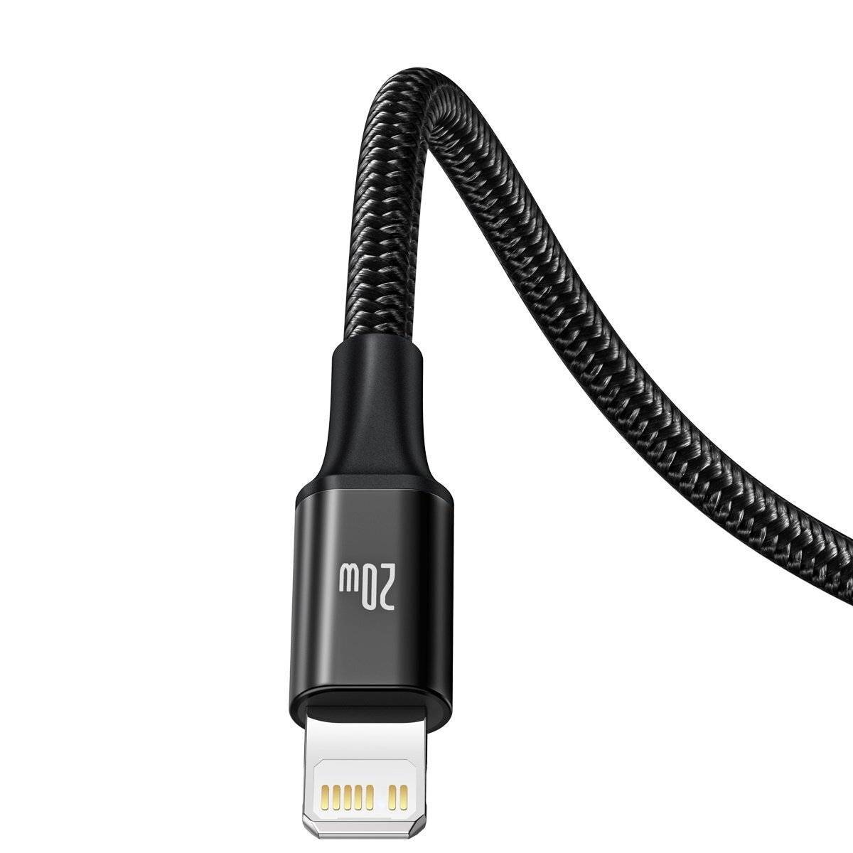 Baseus Rapid Series 3-in-1 Kabel USB-C für M+L+T 20W 1.5m Schwarz