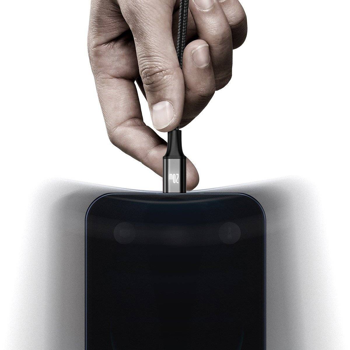 Baseus Rapid Series 3-in-1 Kabel USB-C für M+L+T 20W 1.5m Schwarz
