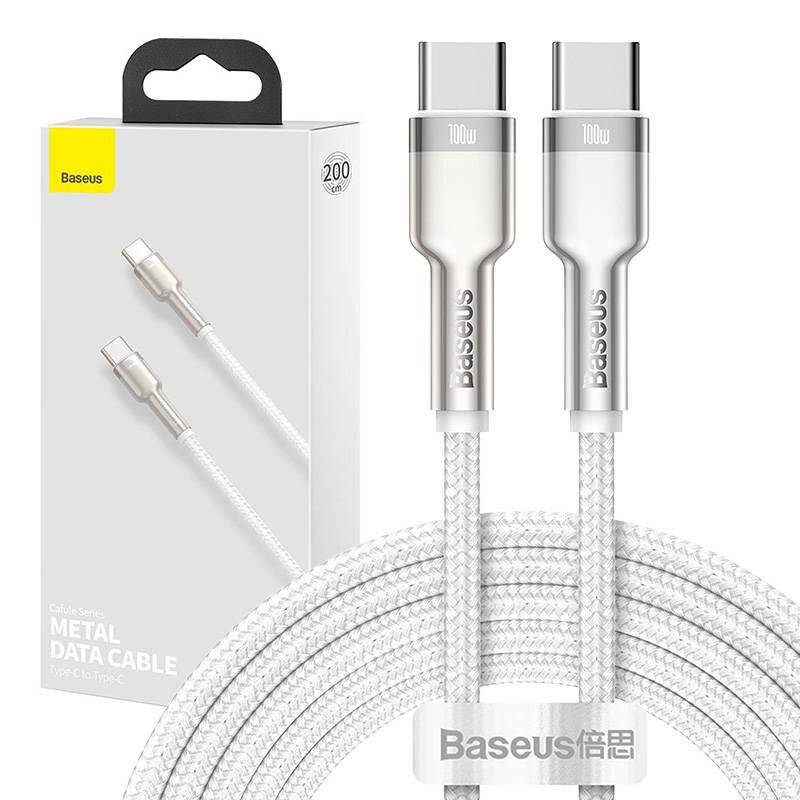 Kabel USB-C auf USB-C Baseus Cafule, 100W, 2m (weiß)