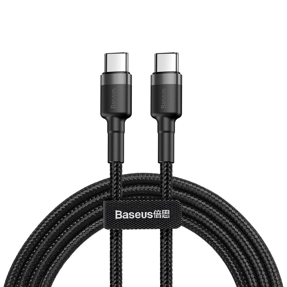 Baseus Schnell-Ladekabel USB-C PD 2.0 QC 3.0 60W 2m schwarz-grau